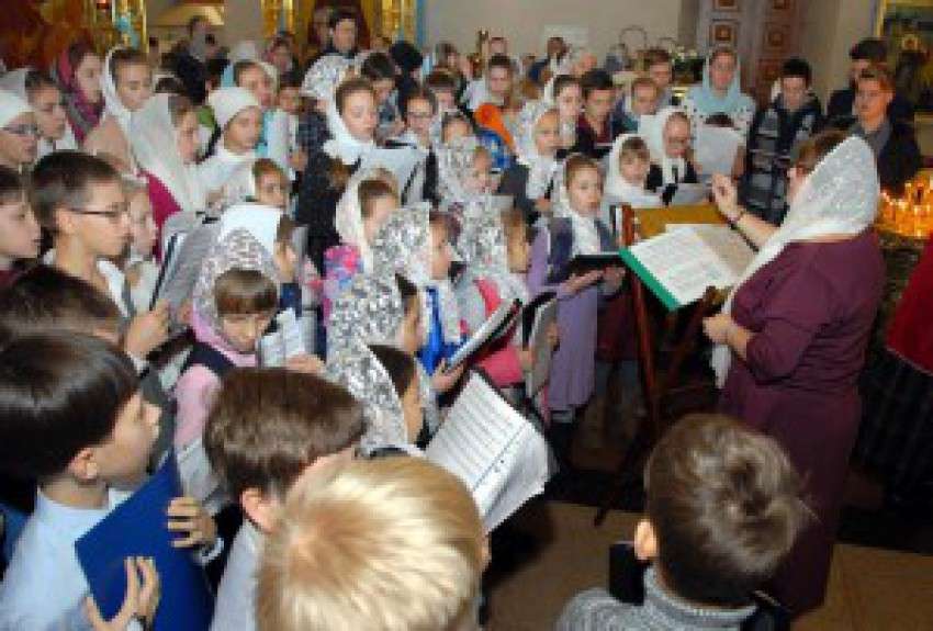 «Детская» литургия в Георгиевском соборе г. Одинцово